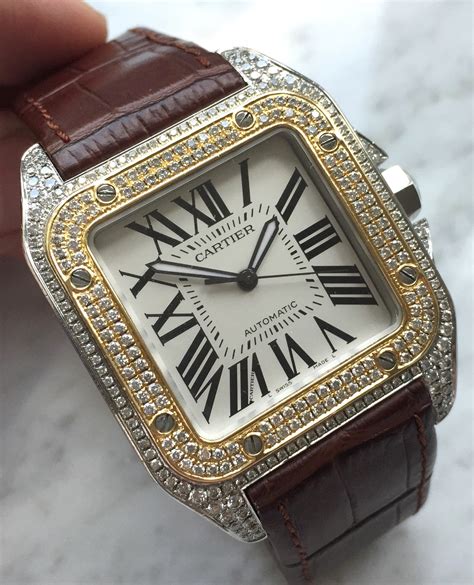 cartier santos medium 2018|cartier santos 100 xl diamond.